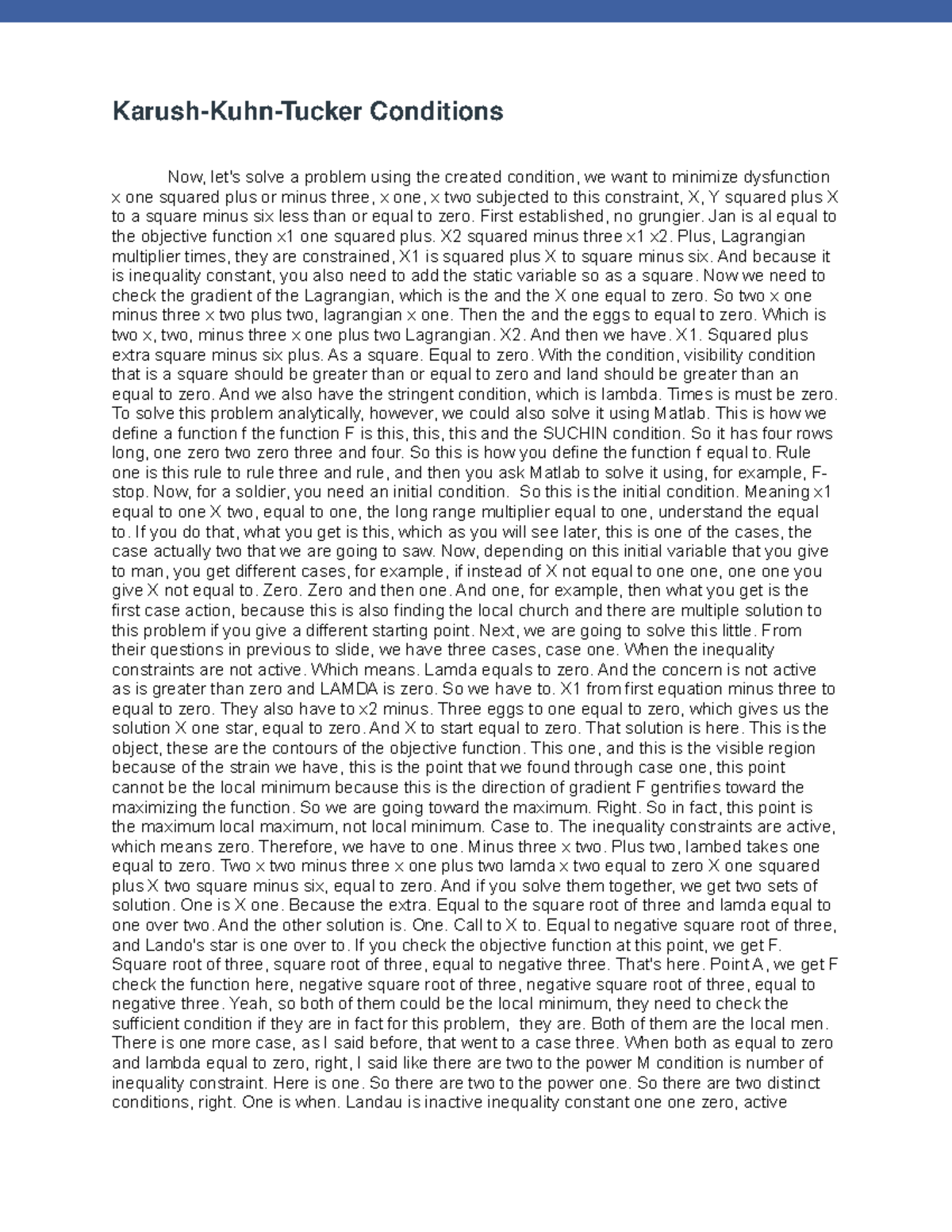 Karush-Kuhn-Tucker Conditions - ?? Karush-Kuhn-Tucker Conditions Now ...