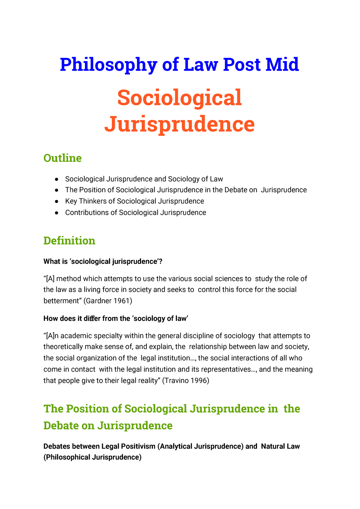 sociological jurisprudence thesis