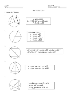 Problem SET 5 - Mathematics in the Modern World - NAME ...