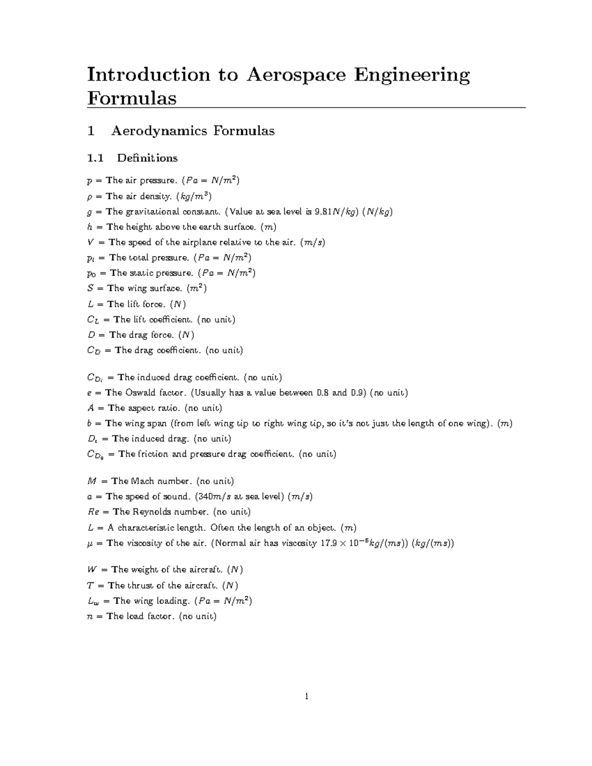 Introduction to Aerospace Engineering Introduction to Aerospace
