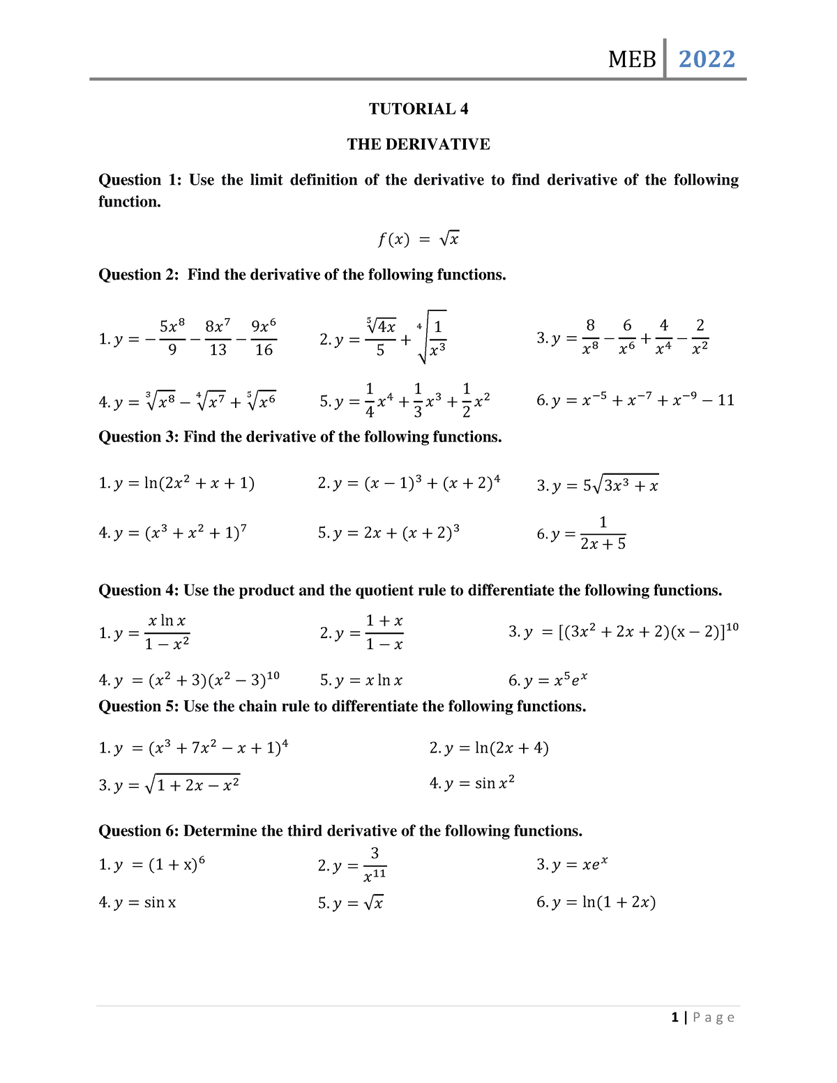 MEB 2022 TUT 4 - Hope This Helpful For Youuuu - MEB 2022 1 | P A G E ...