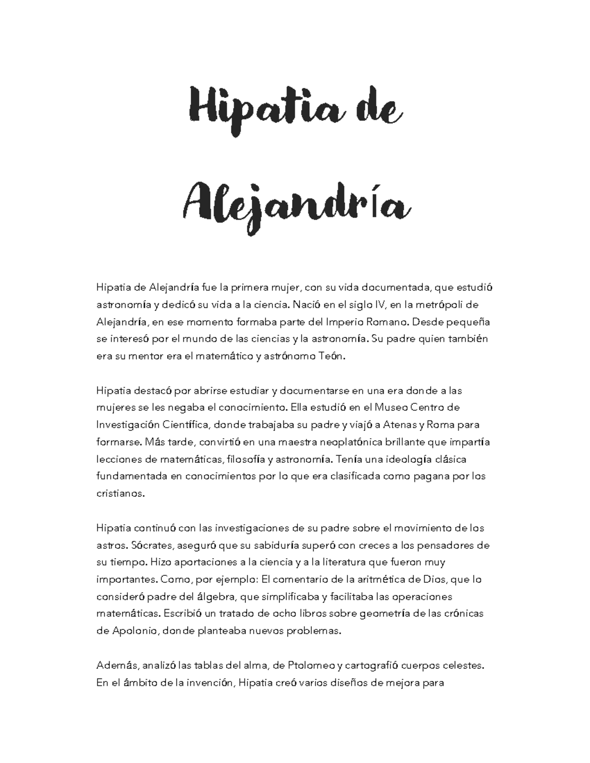 Hipatia de alejandria draw my life hipatia de alejandr a hipatia de