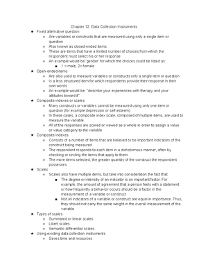 summary chapter 5 quantitative research