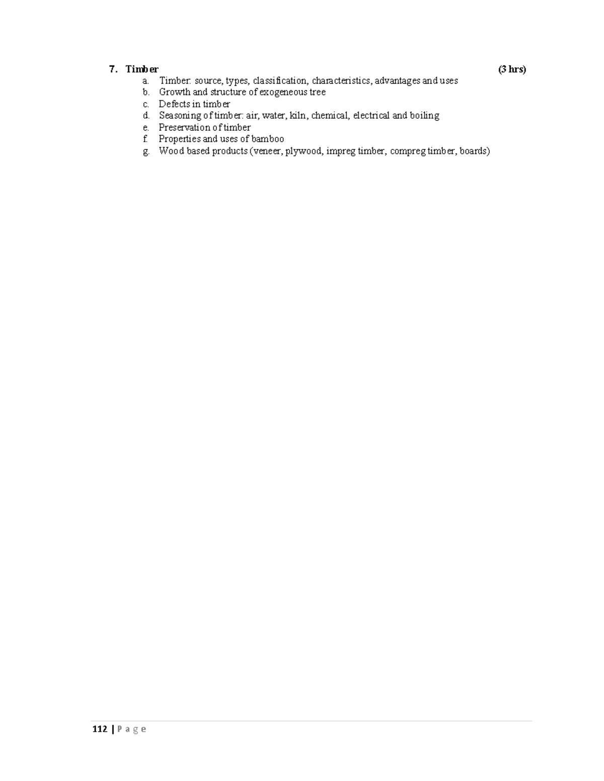 Timber - Construction Materials or Civil Engineering Materials - PoU ...