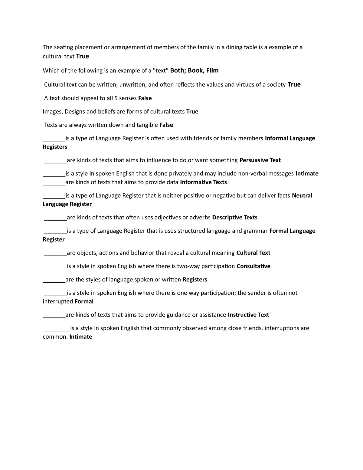 Purpo - reviewer - The seating placement or arrangement of members of ...