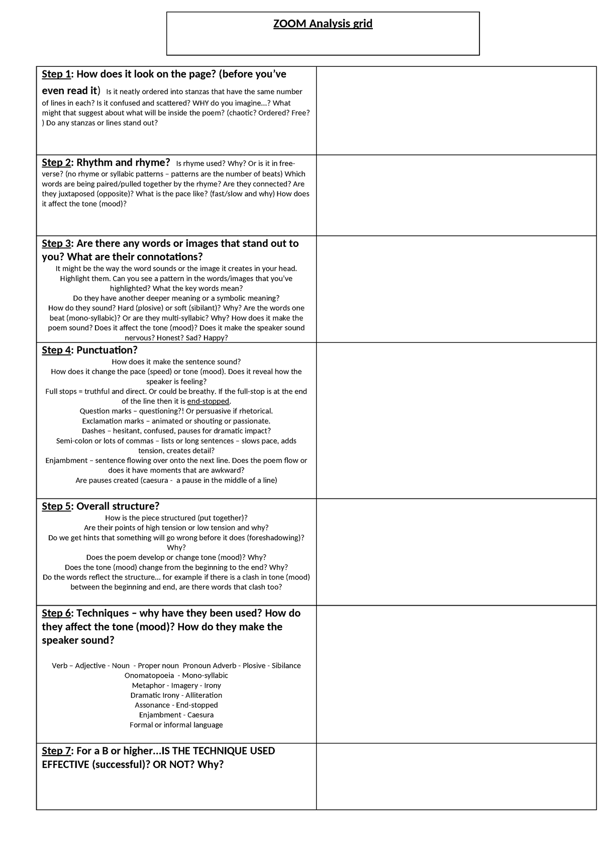 Unseen Poetry Practice - Step 1: How does it look on the page? (before ...