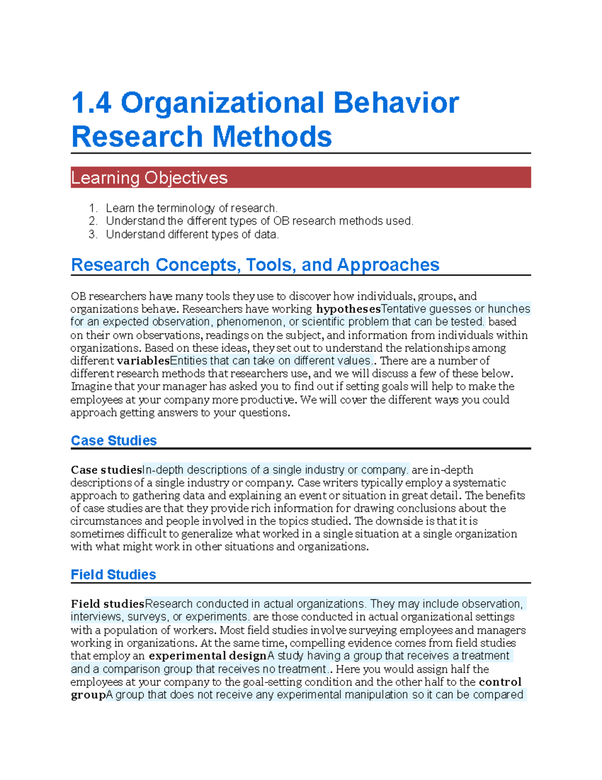 organizational behaviour research topics