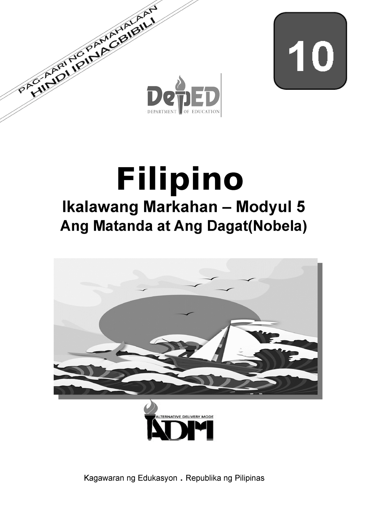 FIL10 Q2 Mod5 Nobela V3 - Filipino - Filipino Ikalawang Markahan ...