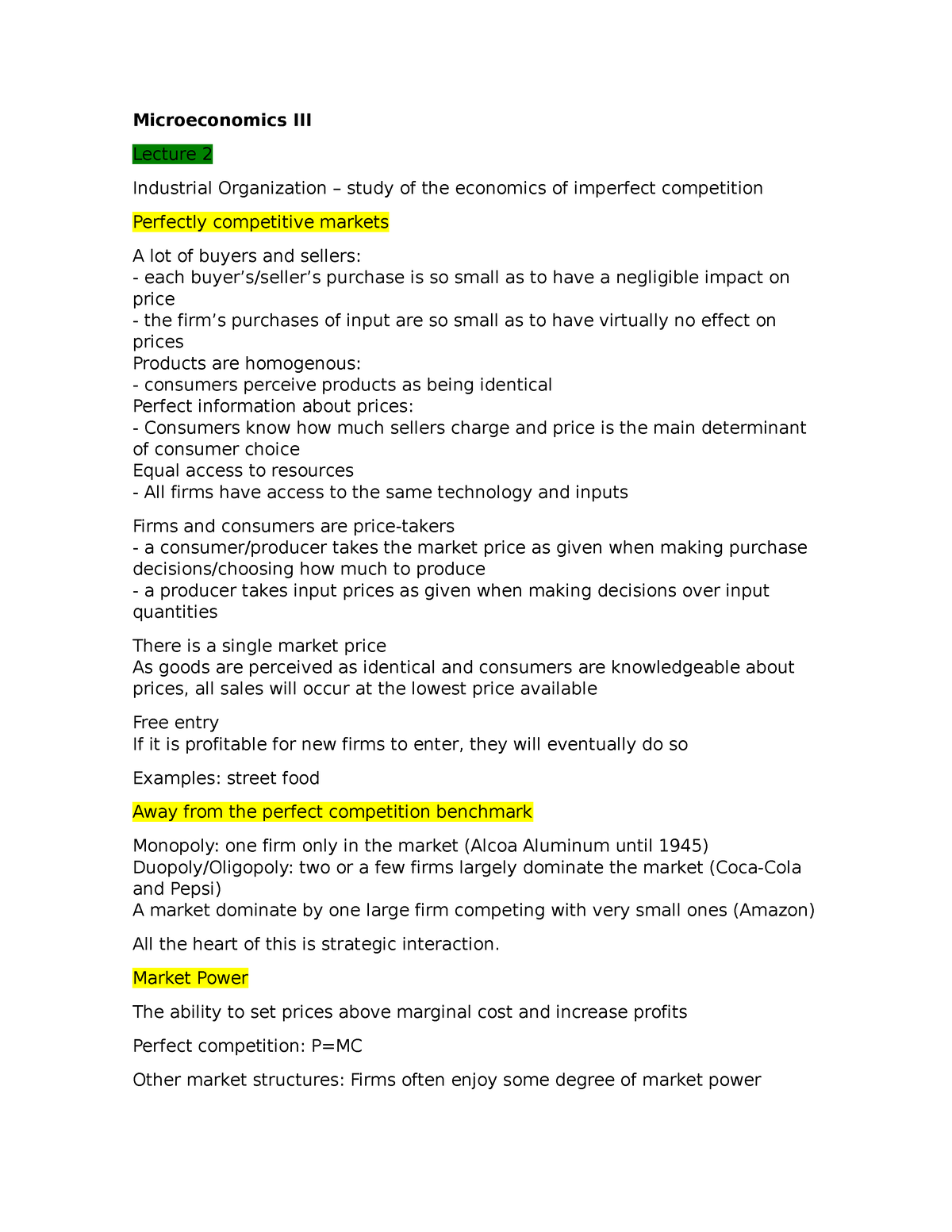 microeconomics iii assignment 1