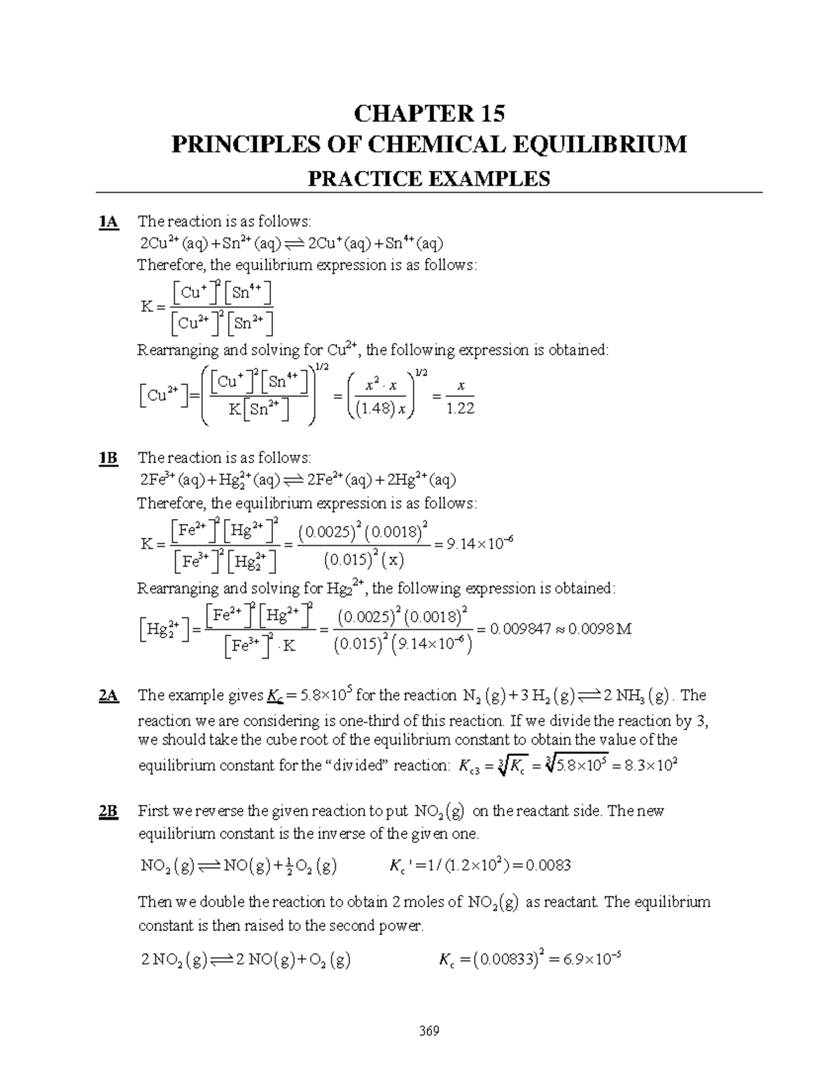 Chemical Equilibrium- CÂn BẰng HÓa HỌc - Chapter 15 Principles Of 