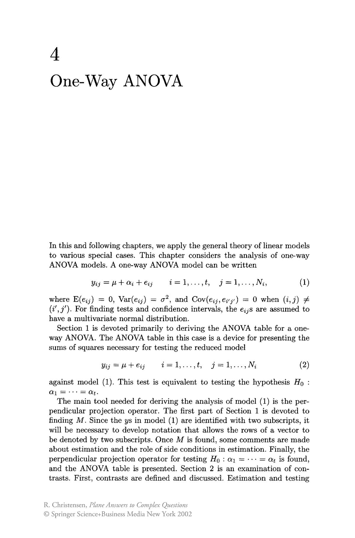 - Hèbevcgbfvc - 4 One-Way ANOVA In This And Following Chapters, We ...