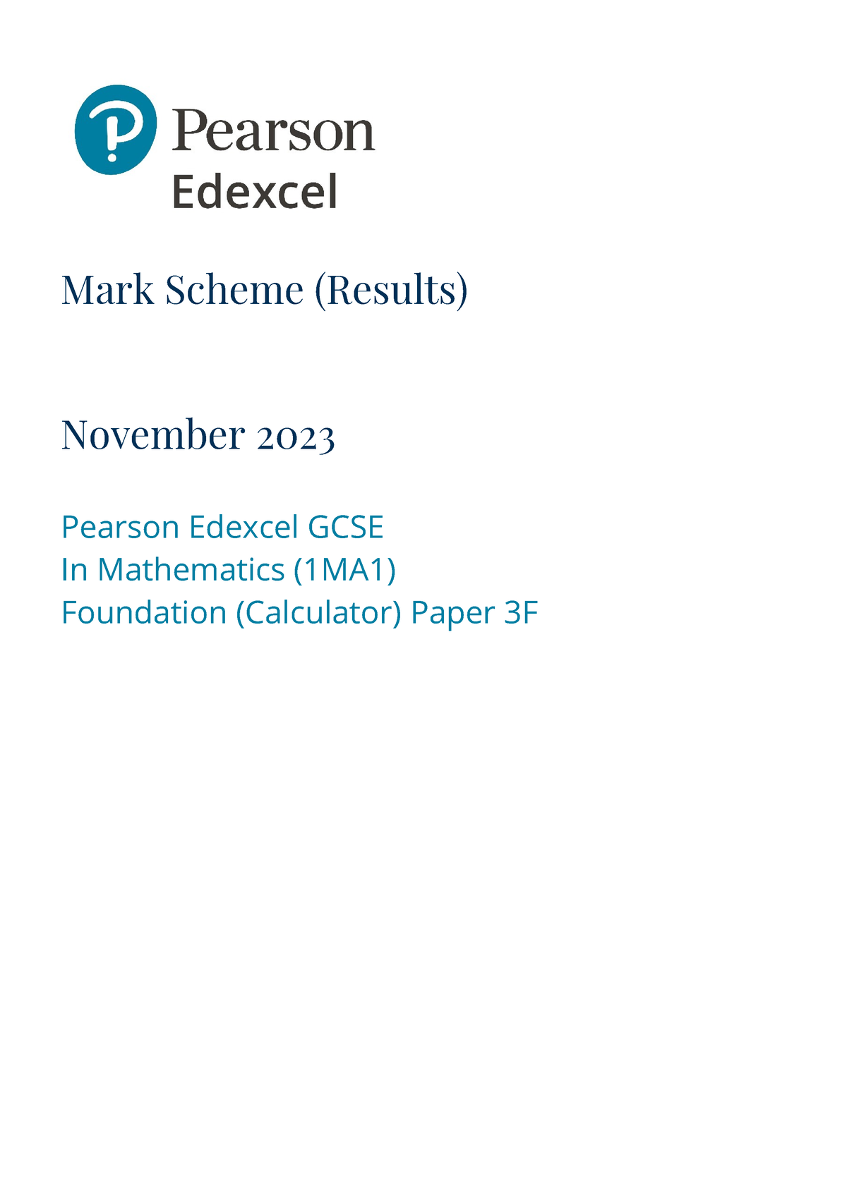 1MA1 3F rms 20240111 (15) - Mark Scheme (Results) November 2023 Pearson ...