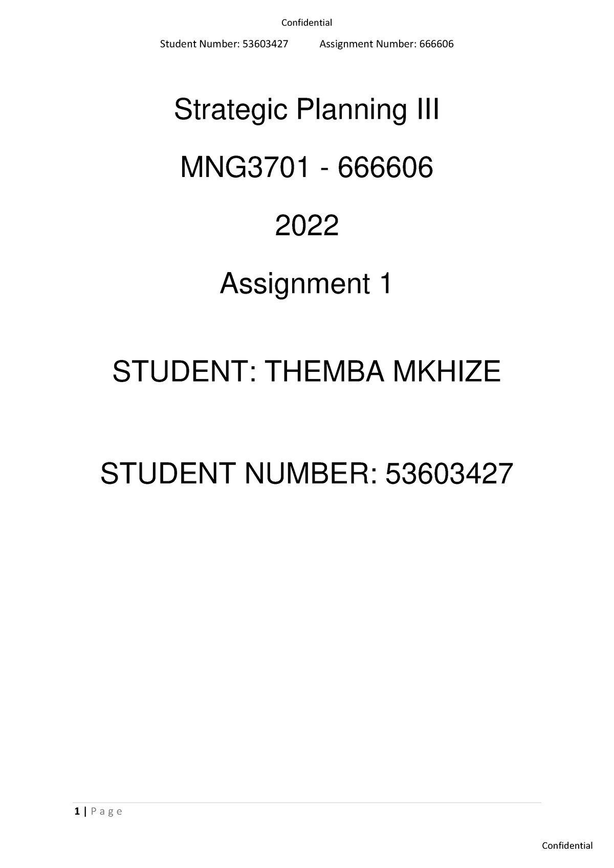 Mng3701 Assignment 1(final) - Student Number: 53603427 Assignment 