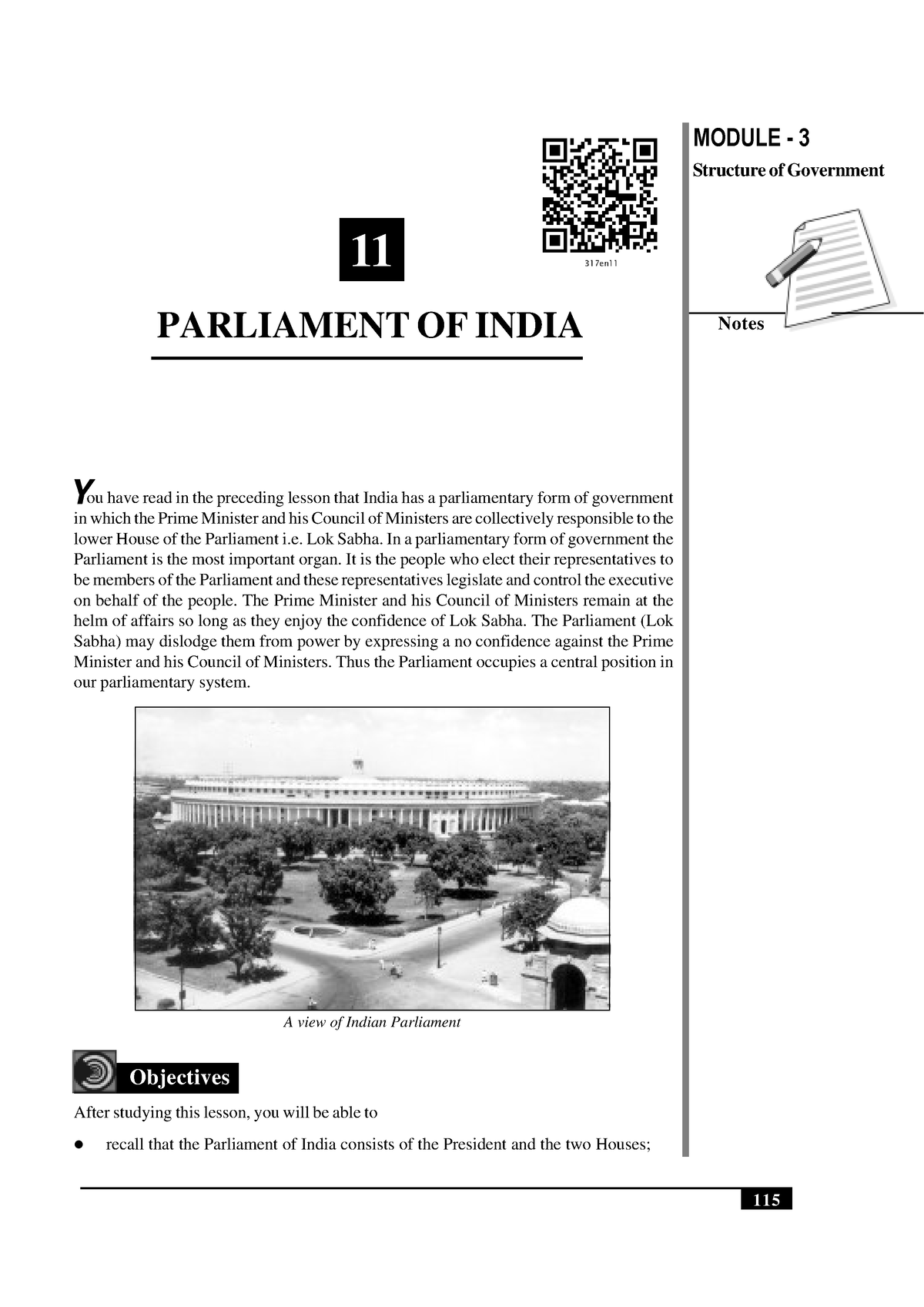 essay on parliamentary form of government