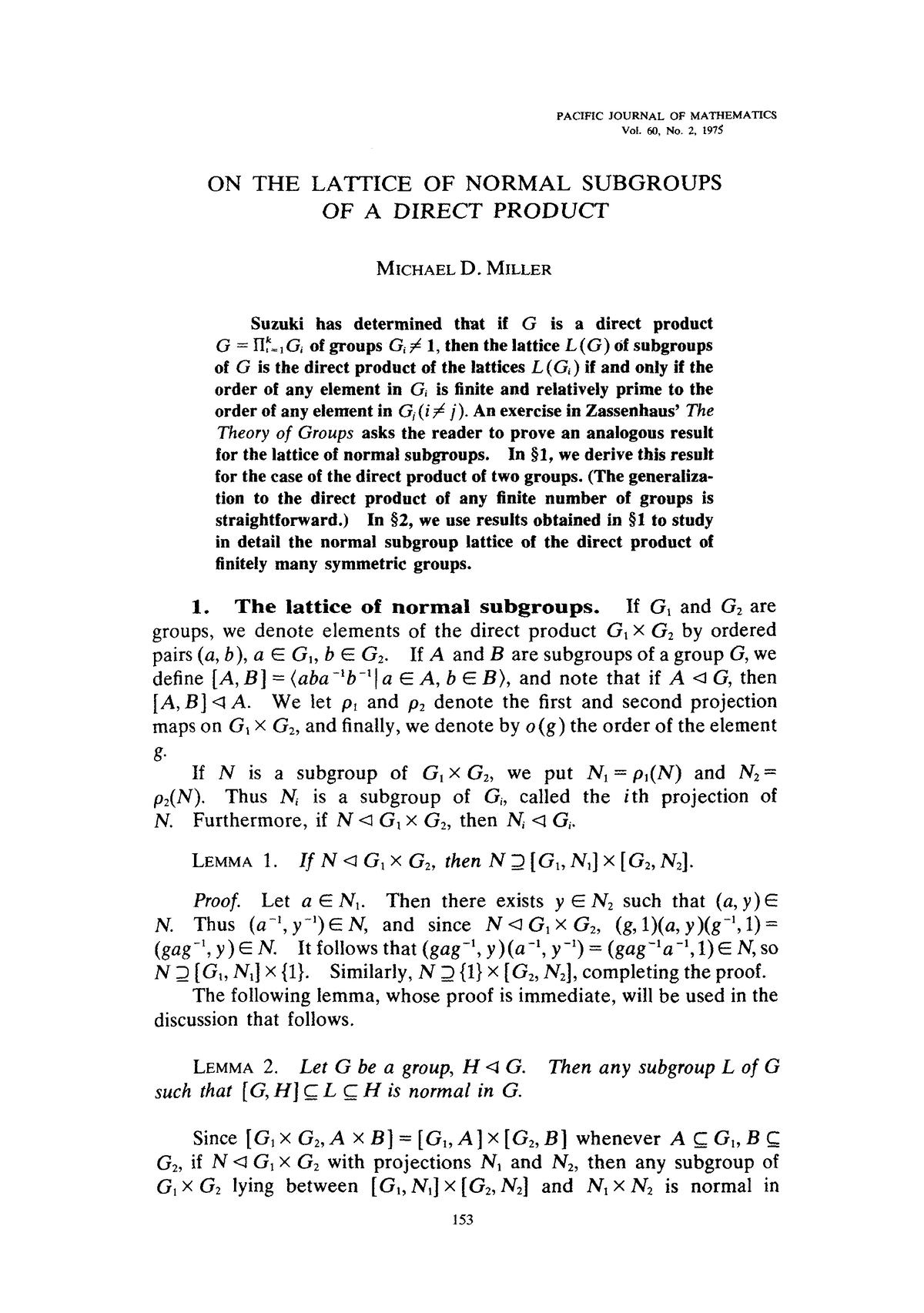 1102868443 - kin - PACIFIC JOURNAL OF MATHEMATICS Vol. 60, No. 2, 1975 ...