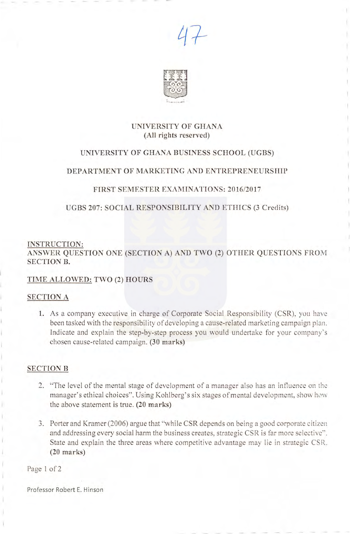 sample thesis from university of ghana