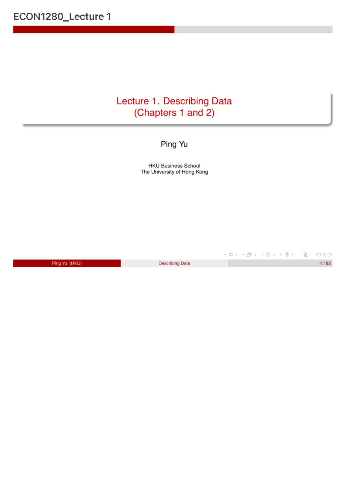 ECON1280 Lecture 1 2 - Đeed - Analysis of Economic Data - ECON1280 ...
