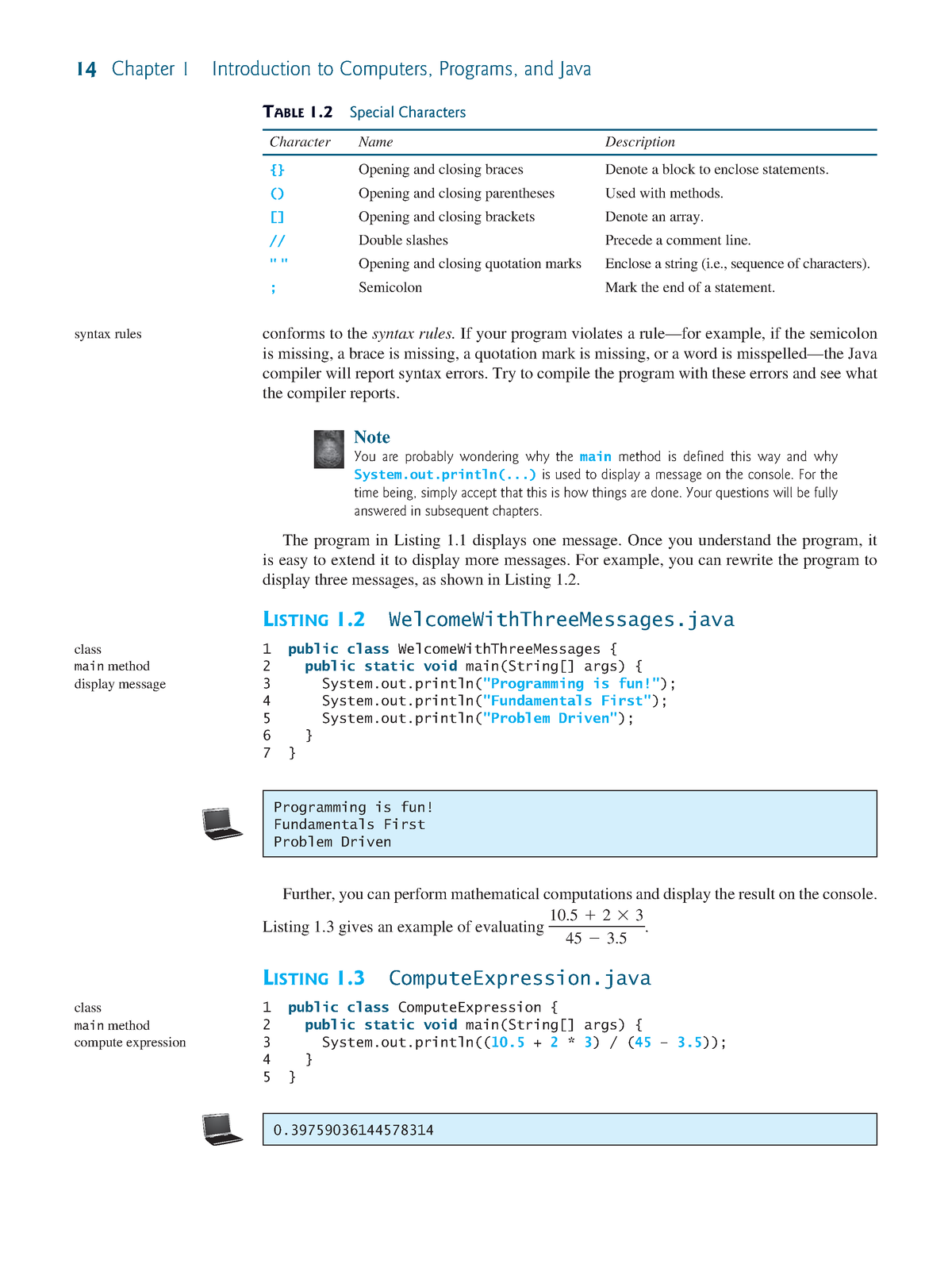 Introduction To Java Programming Notes - 14 Chapter 1 Introduction To ...