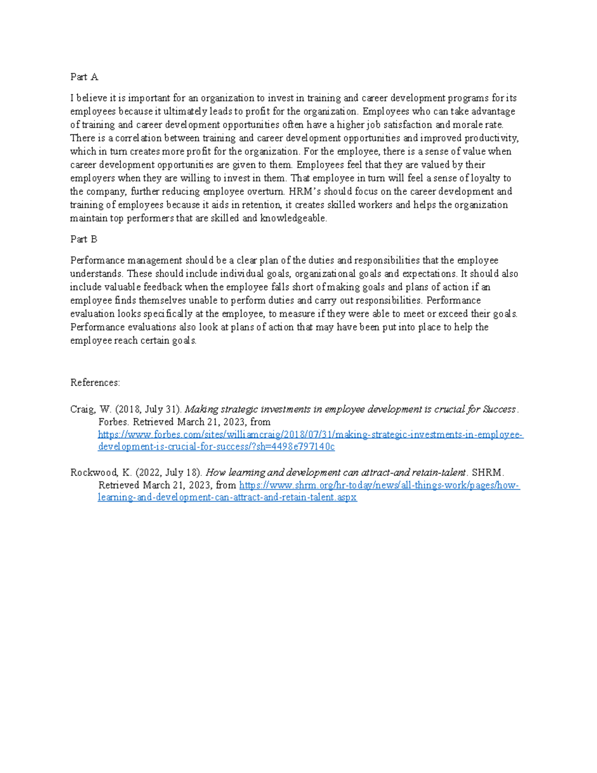 300 Week 5 - Discussion board post for week 5 - Part A I believe it is ...