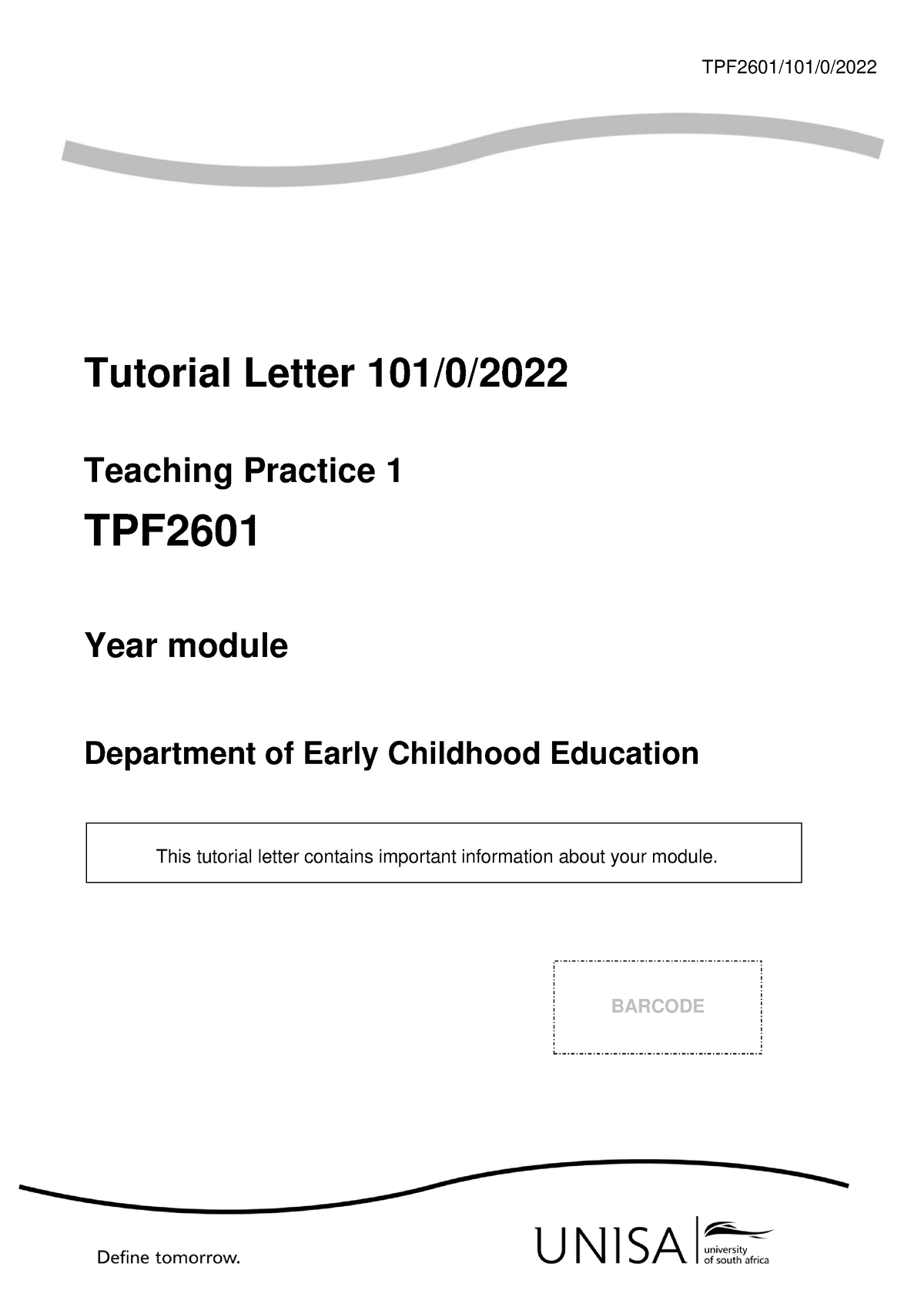 101 2022 0 B (11) - Assignment - TPF2601/101/0/ Tutorial Letter 101/0 ...