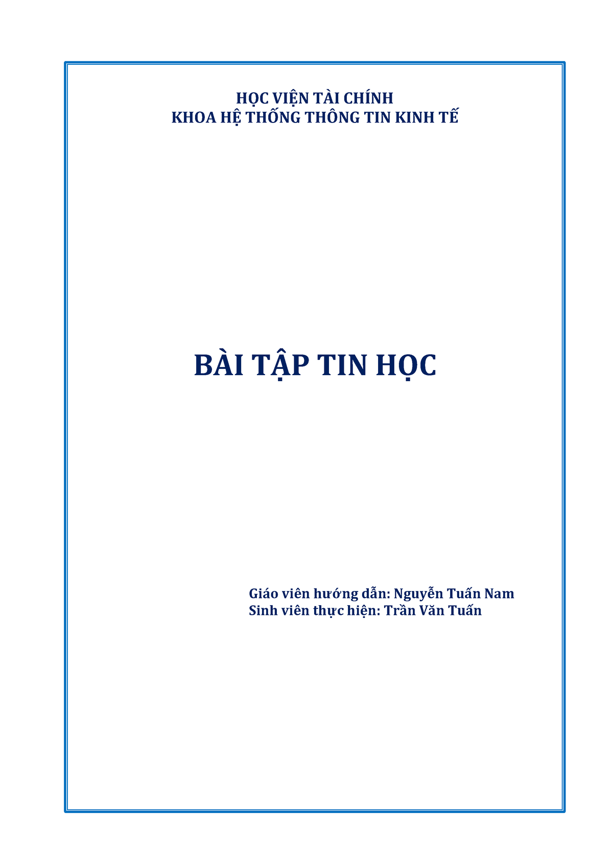 Bài tập mẫu1 - bài tập mẫu tin học 1 cho sinh viên tự làm - HỌC VIỆN T ...