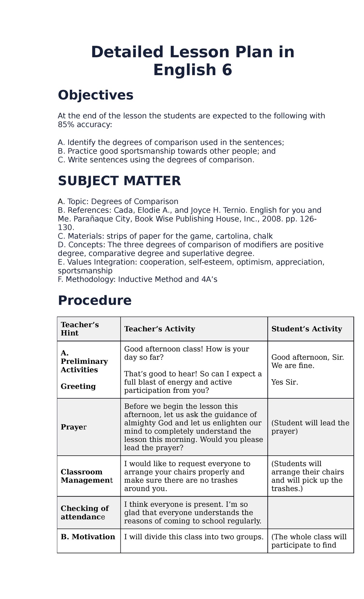 Detailed Lesson Plan in English 6 - Detailed Lesson Plan in English 6 ...