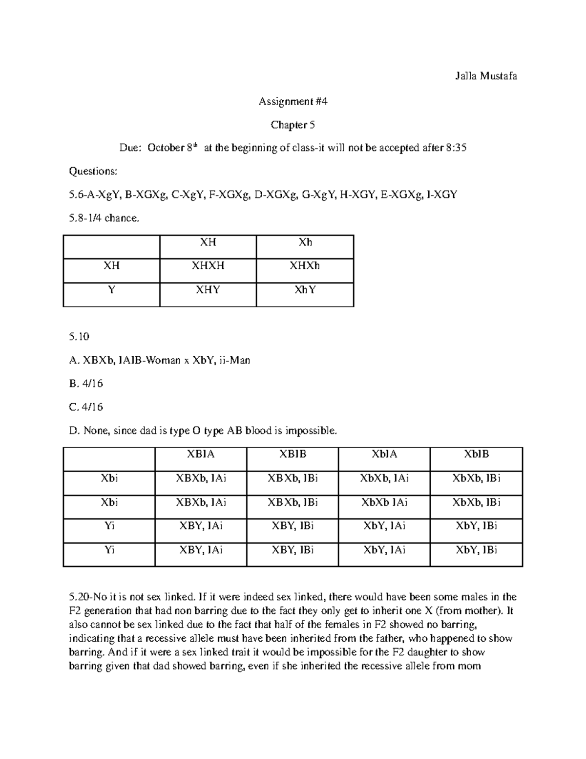 Genetics Hw 4 Homework Biol 352 Studocu