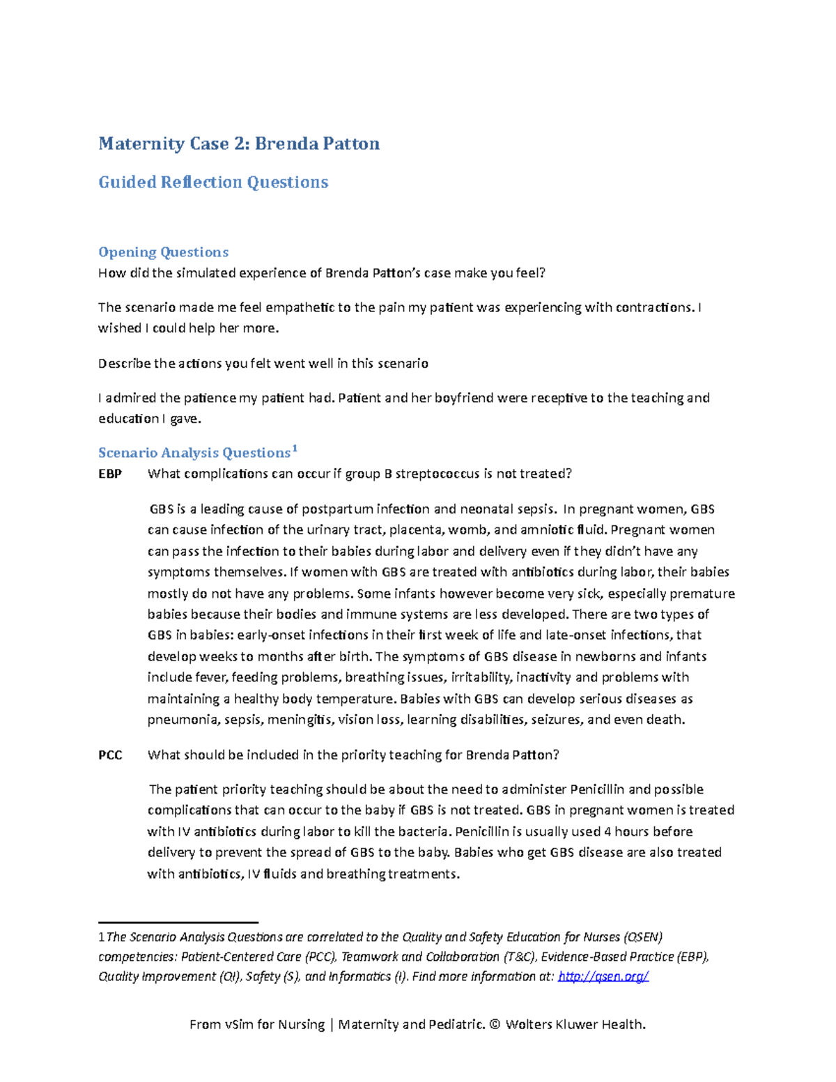 Maternity Case 02 Brenda Patton - Maternity Case 2: Brenda Patton ...