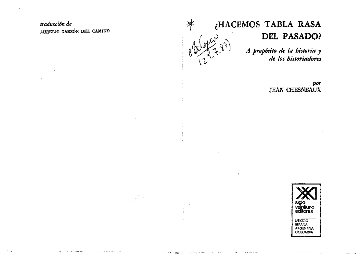 Chesneaux-J-Tabla rasa del pasado - traducción de HACEMOS TABLA RASA ...