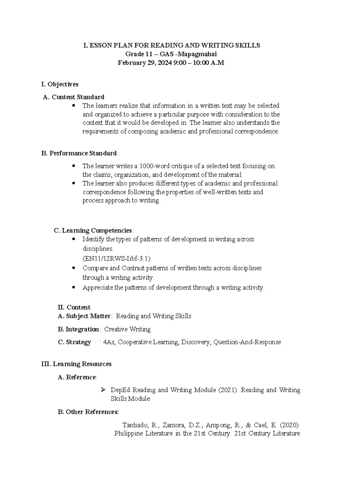 21st CL COT DLP202324 2ND.Q (Auto Recovered) L ESSON PLAN FOR