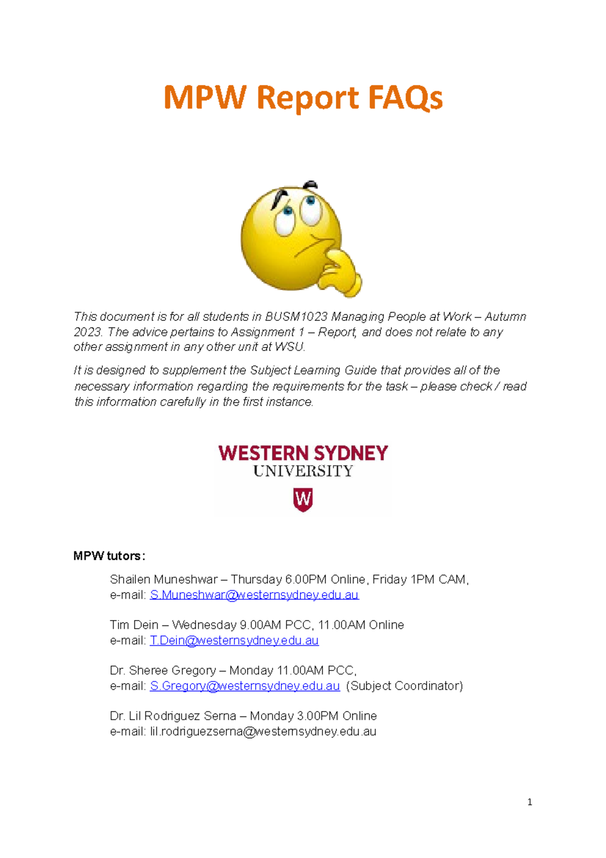 MPW Report FAQs Autumn 2023 - MPW Report FAQs This document is for all ...