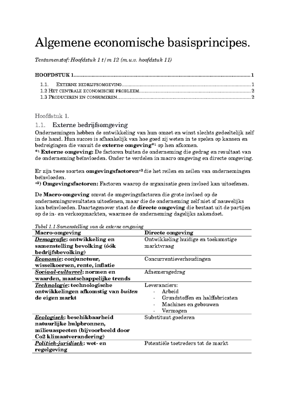 Algemene Economische Basisprincipes Studeersnel
