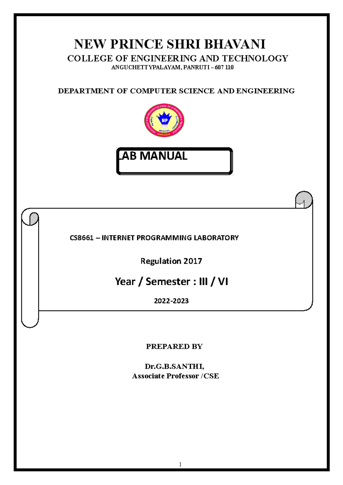 IP Lab Manual REcord LAB MANUAL CS8661 PROGRAMMING
