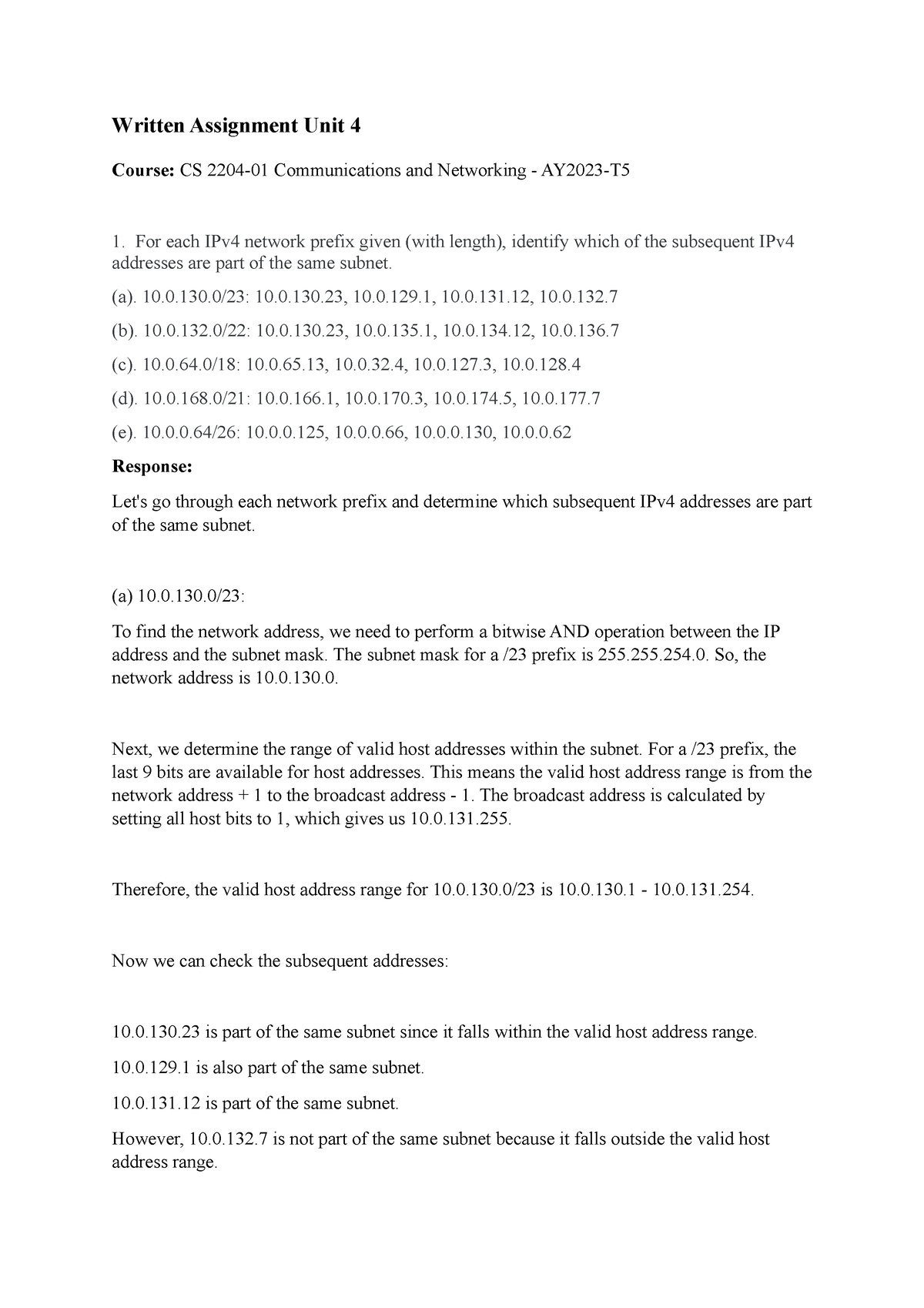 3.3.10 written assignment