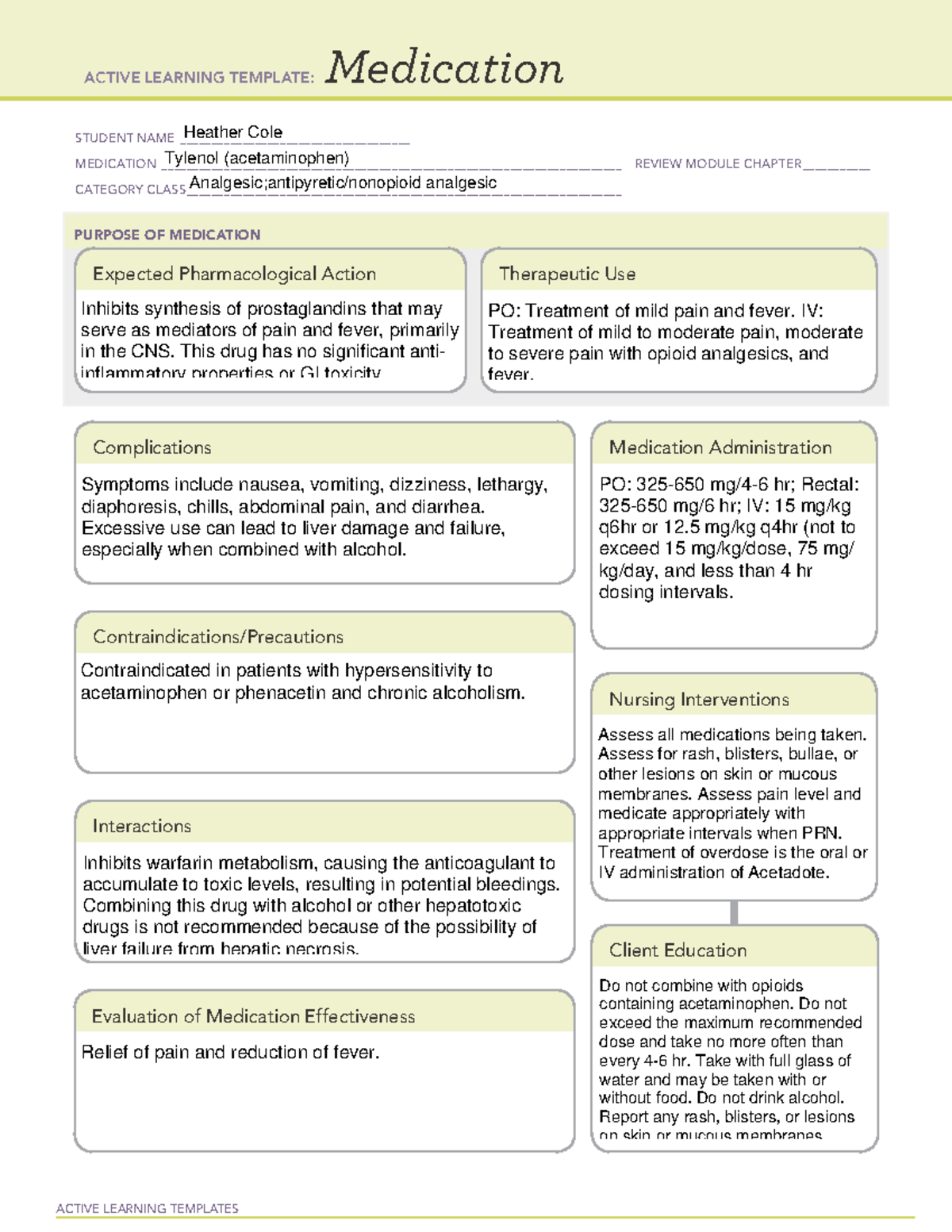 tylenol-drug-cards-active-learning-templates-medication-student