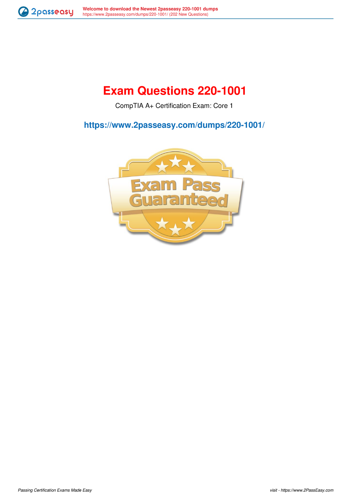 220-1001 Test Simulator Fee