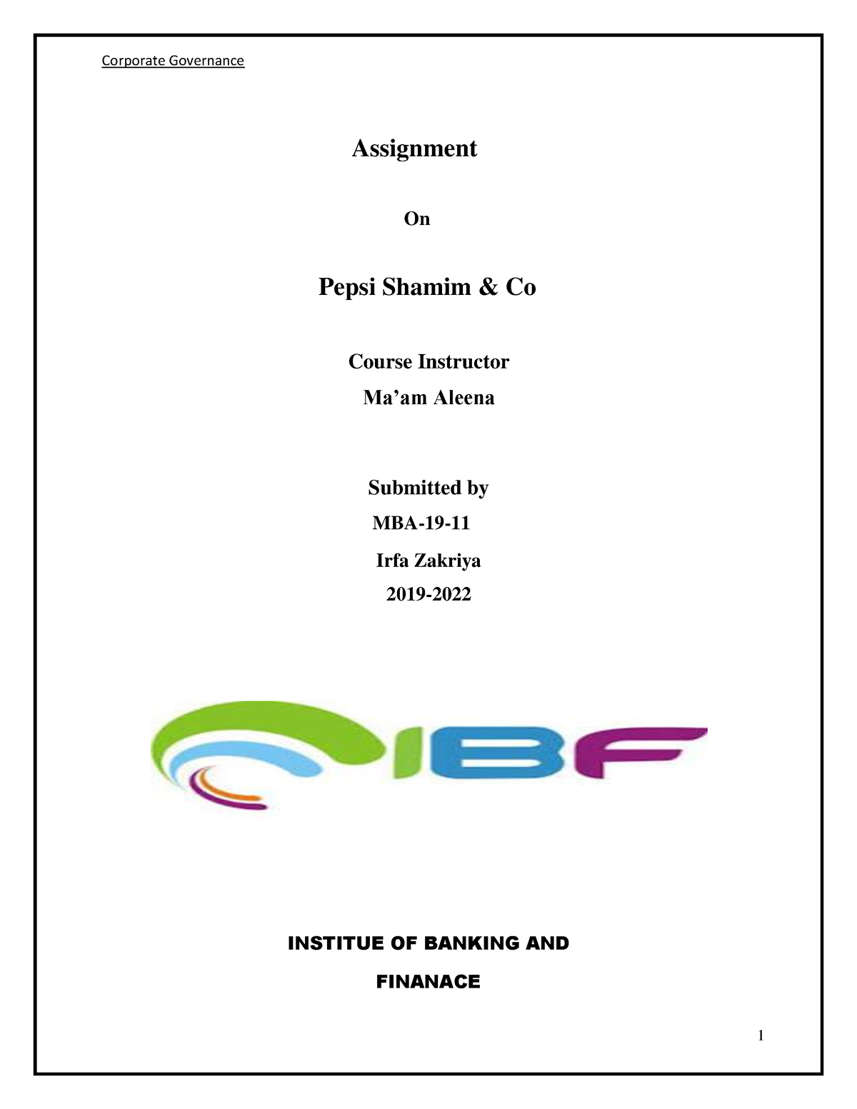 assignment on pepsi company