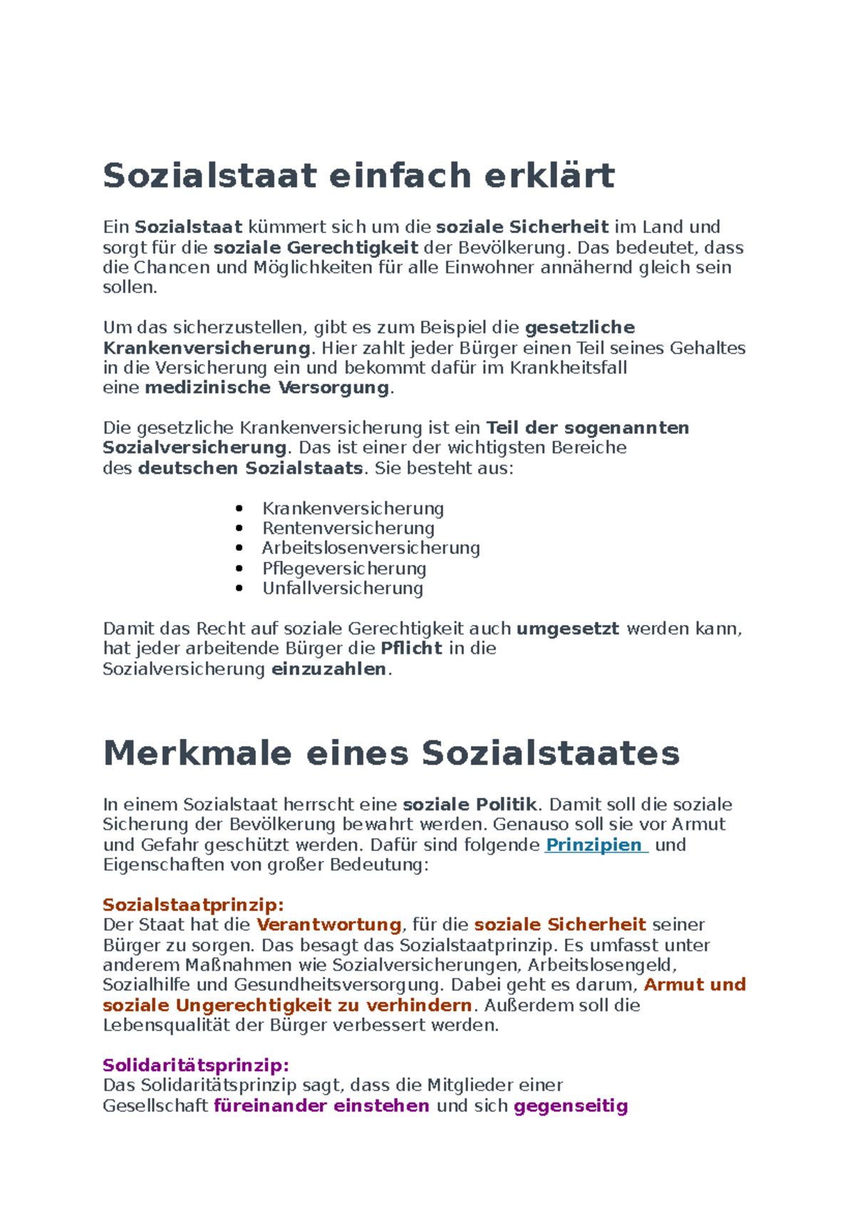 Sozialstaat Definition Für Schüler Sozialstaat einfach erklärt - Sozialstaat einfach erklärt Ein