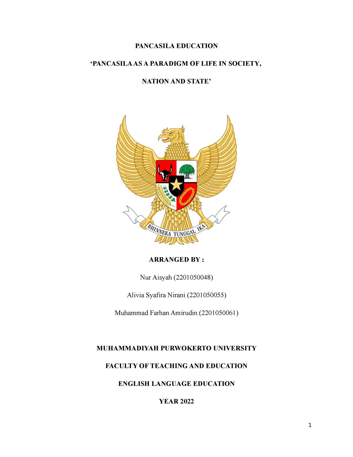 Pancasila AS A Paradigm OF LIFE IN Society - PANCASILA EDUCATION ...