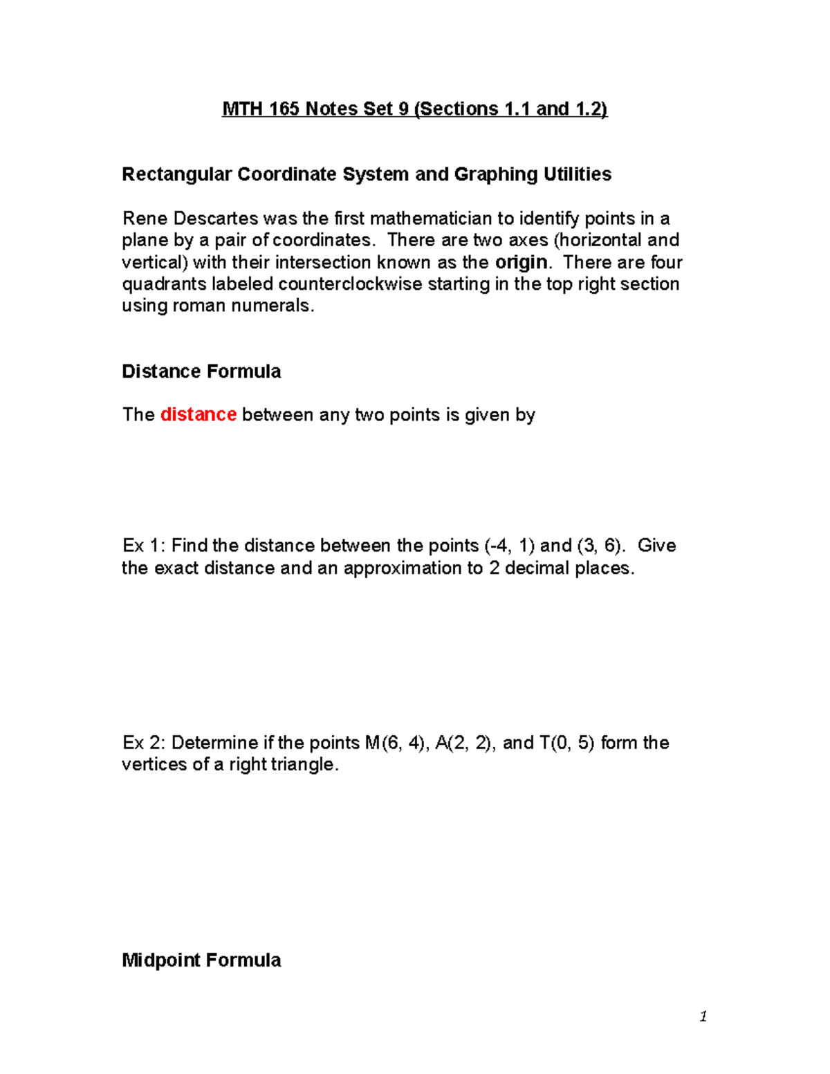 Rectangular Coordinate System And Graphing Utilities There Are Two