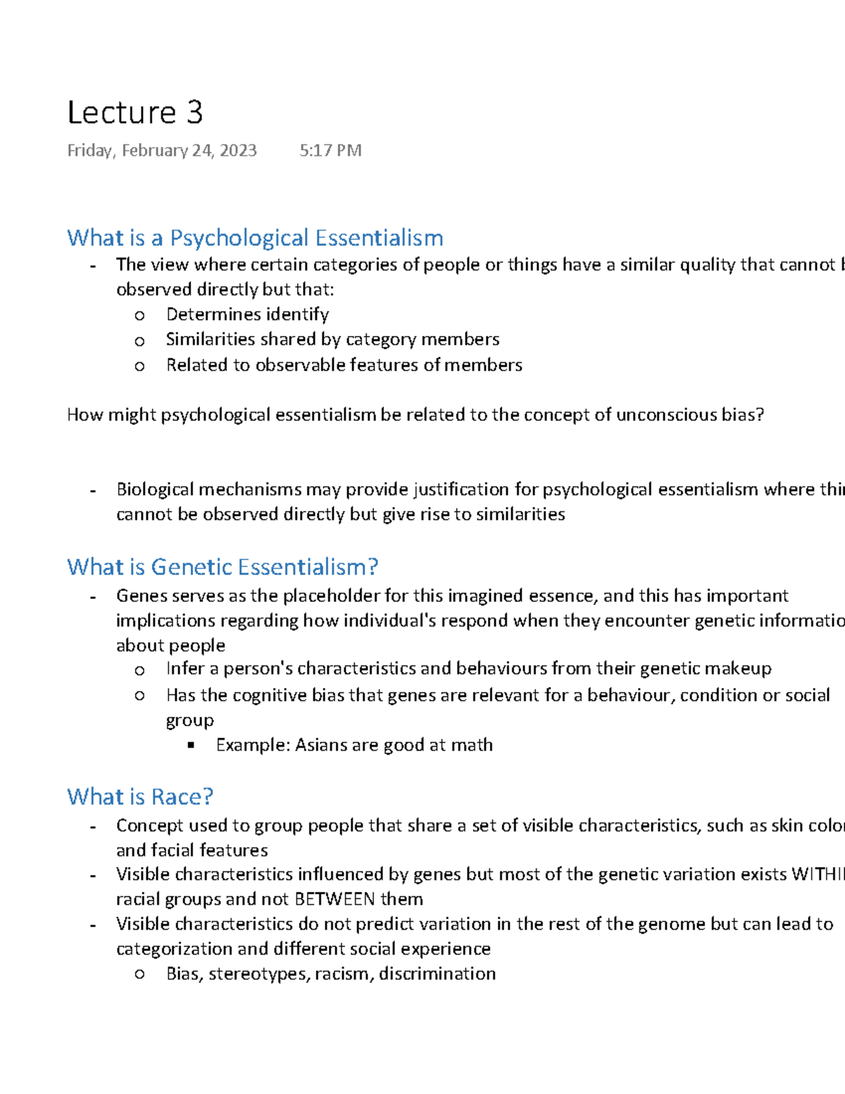 History And Concepts 1: Essentialism - What Is A Psychological ...