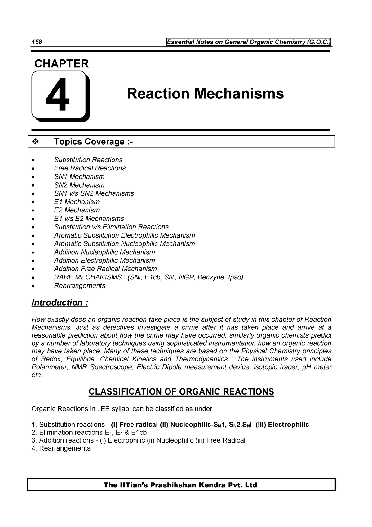 Organic Chemistry 1 Reaction-Mechanisms - The IITian’s Prashikshan ...