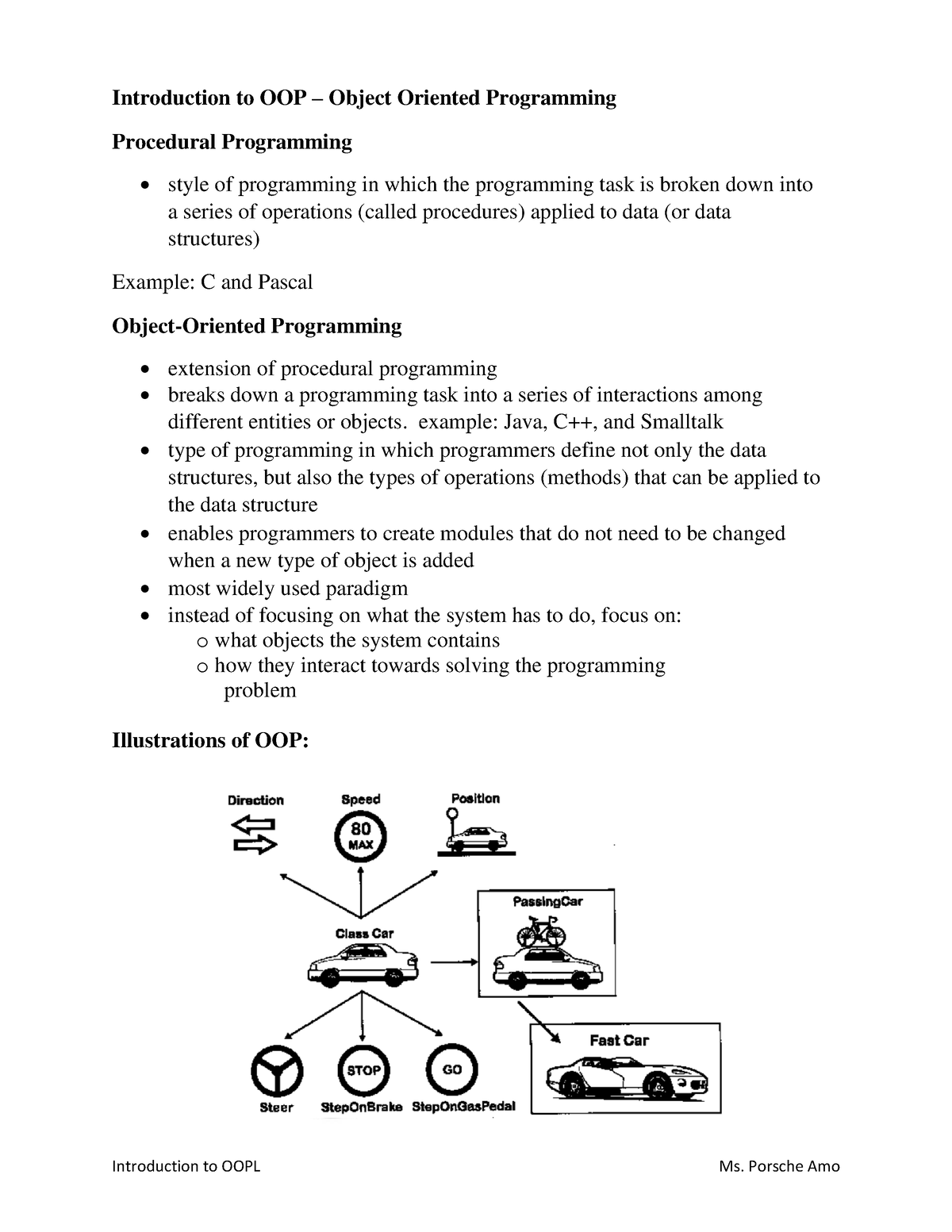 Introduction To OOP - Object Oriented Programming - Introduction To OOP ...