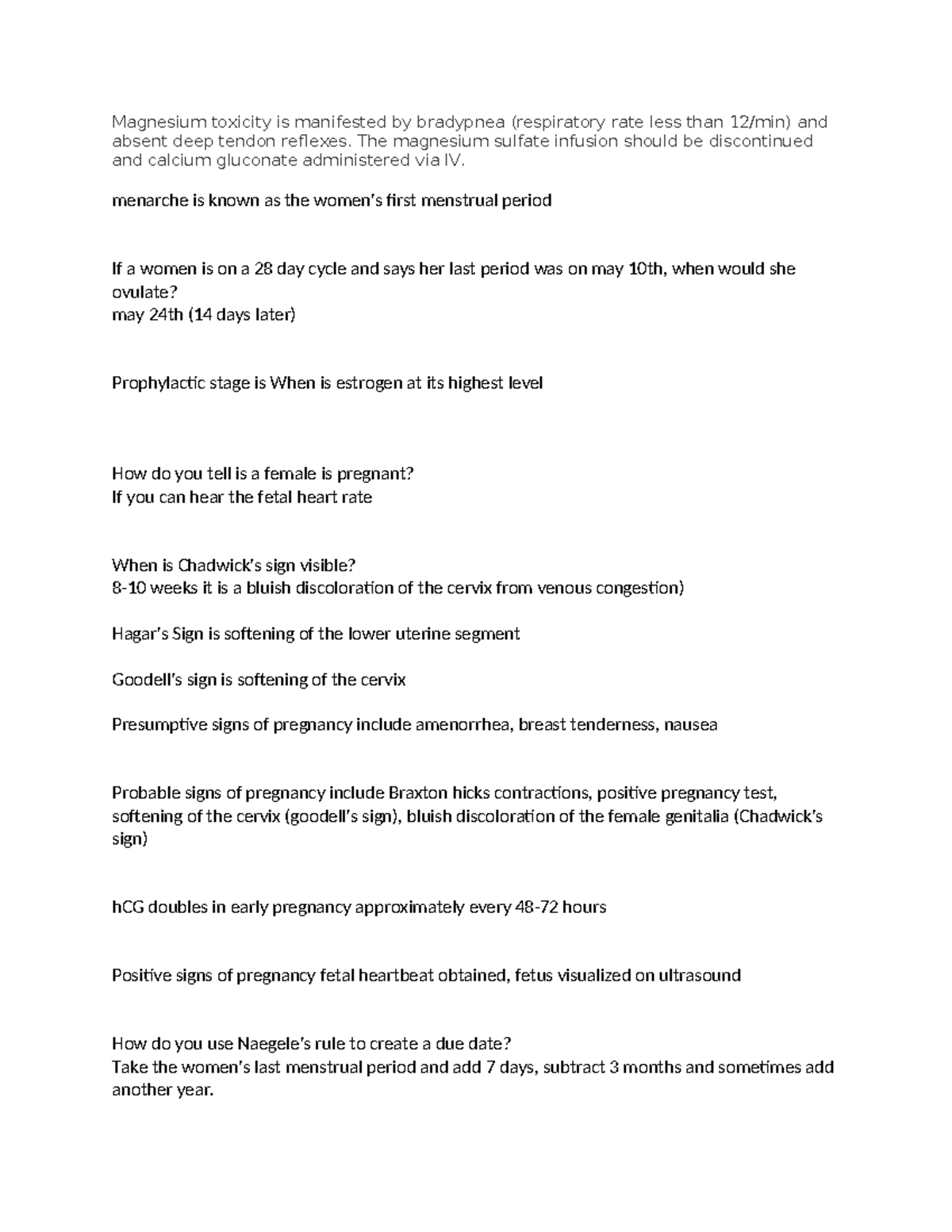 Exam 1 notes Magnesium toxicity is manifested by bradypnea
