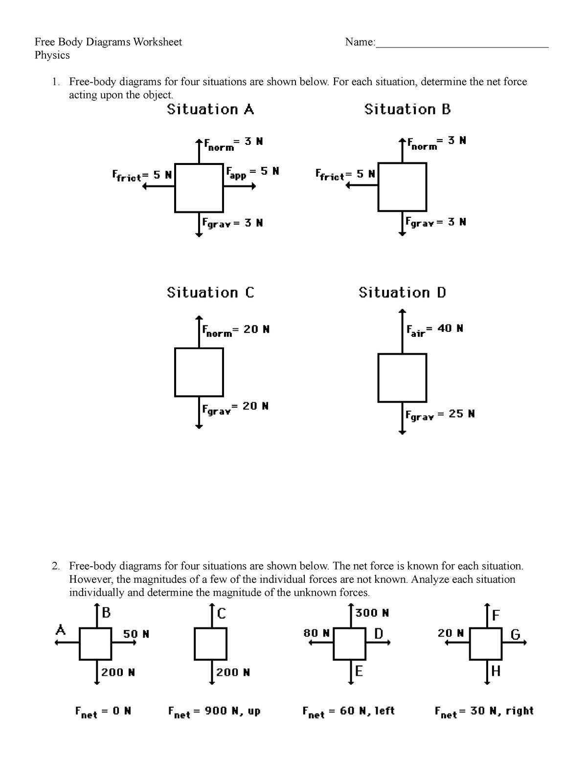 free-body-worksheet-free-body-diagrams-worksheet-name