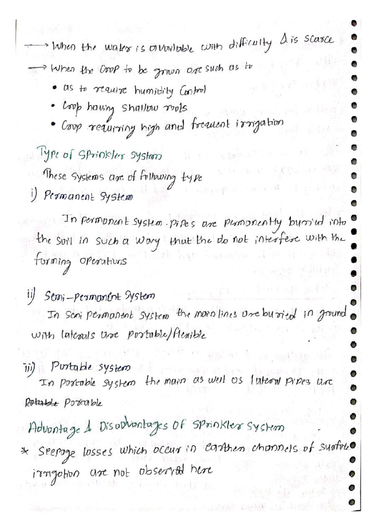 Irrigation 2 - Gate Notes With Good Hand Writing And Subject Related ...