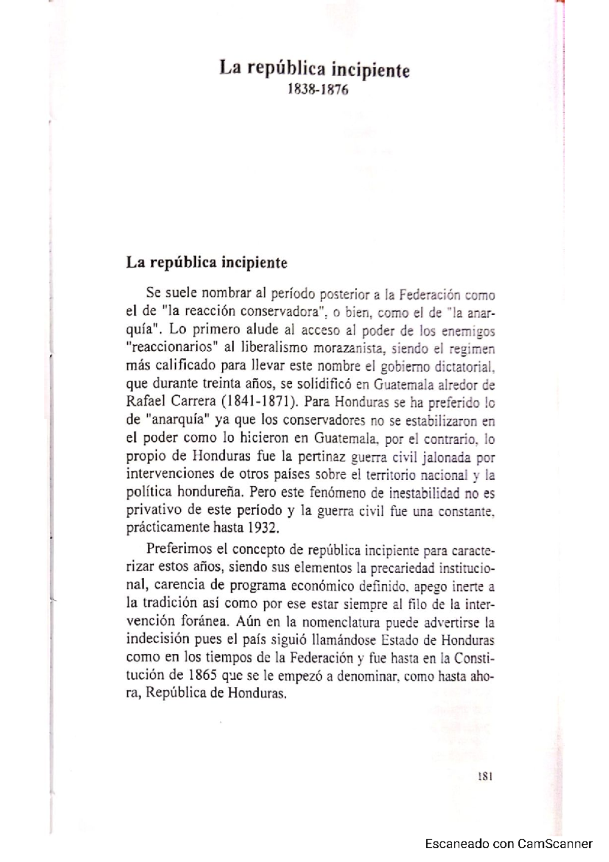 Anarquía o República Incipiente - La república incipiente La república ...