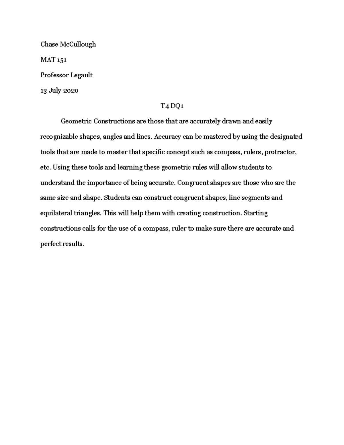 MAT 151 T4DQ's - Discussion Questions - Chase McCullough MAT 151 ...