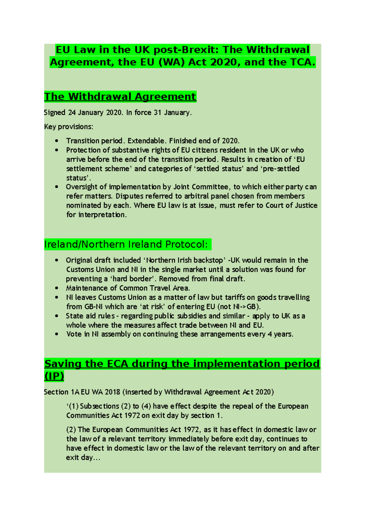 lecture-25-eu-law-in-the-uk-post-brexit-withdrawal-agreement-eu-wa