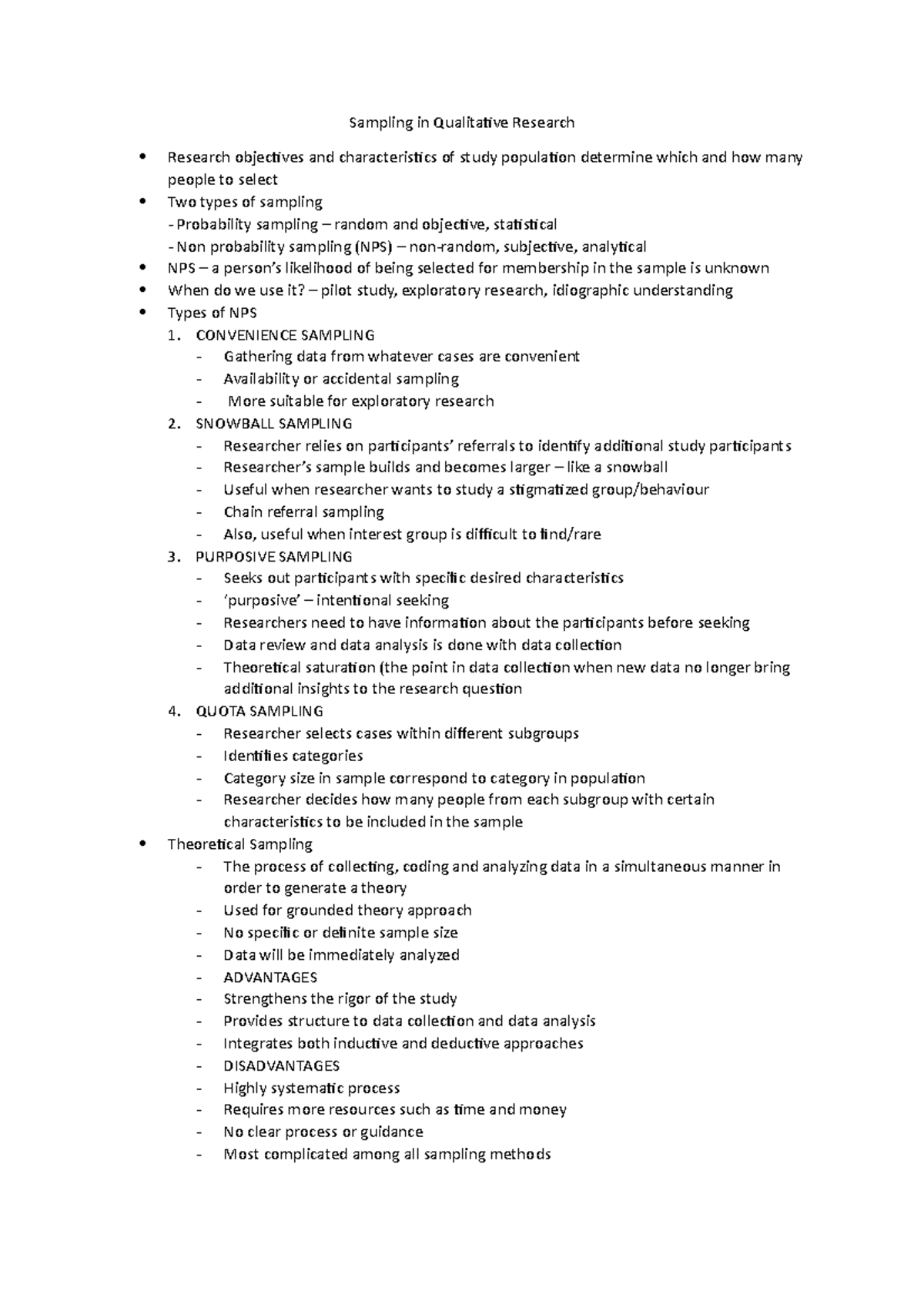 Sampling and Analysis - Sampling in Qualitative Research Research ...